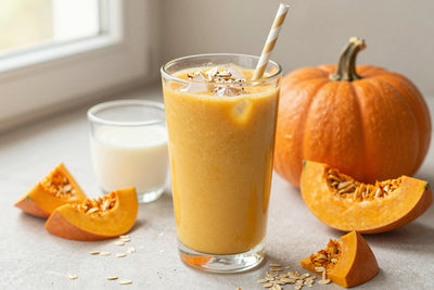Pumpkin Oatmeal Smoothie in a glass