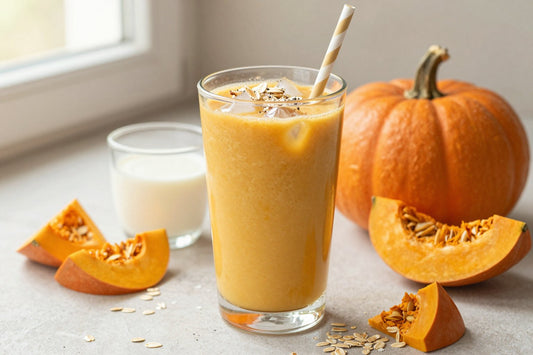 Pumpkin Oatmeal Smoothie in a glass