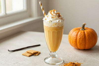 Pumpkin Pie Milkshake in a glass