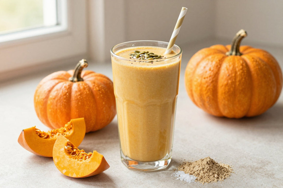 Pumpkin Seed Protein Smoothie in a glass