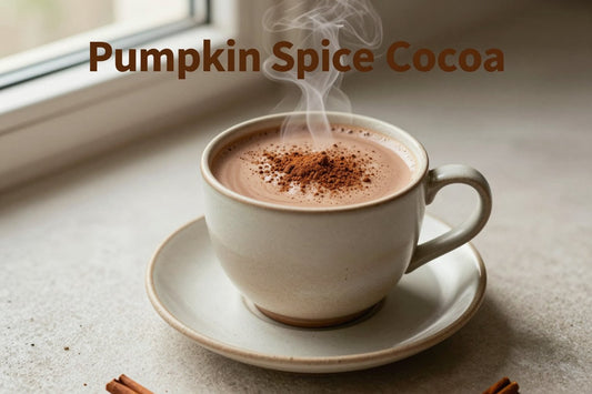 Pumpkin Spice Cocoa in a ceramic mug