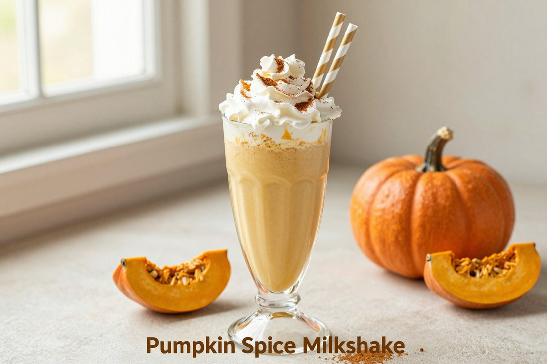 Pumpkin Spice Milkshake in a glass