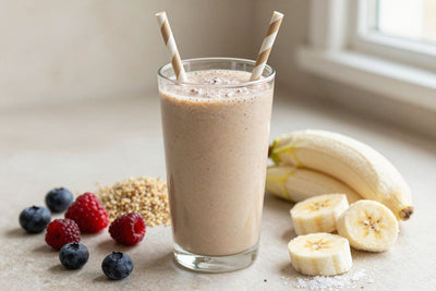 Quinoa Berry Smoothie in a glass