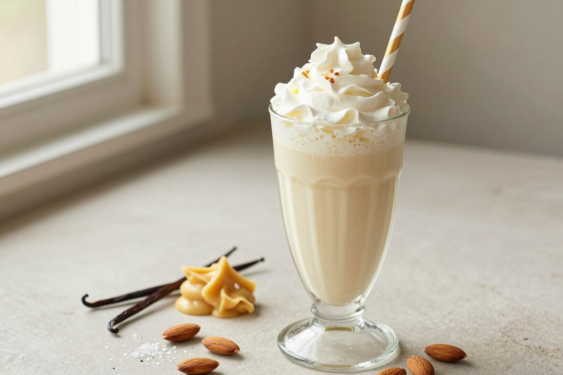 Salted Almond Milkshake in a glass
