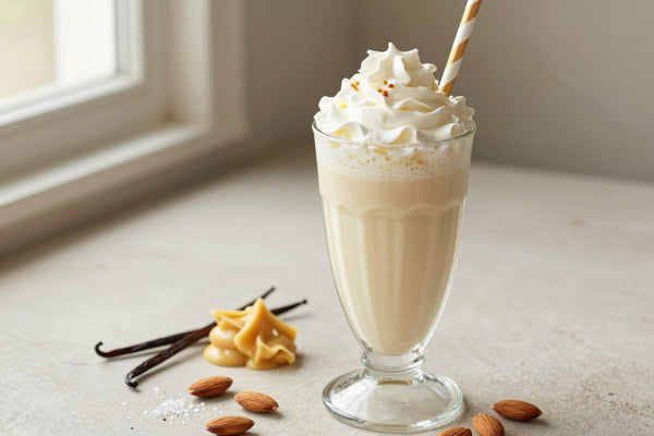 Salted Almond Milkshake in a glass