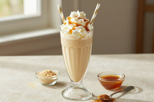 Salted Caramel Malt in a glass