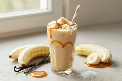 Salted Caramel Smoothie in a glass