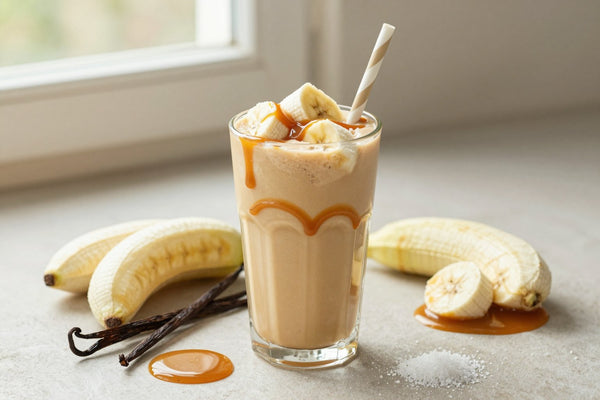Salted Caramel Smoothie in a glass