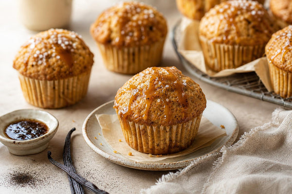 Salted caramel vanilla muffins