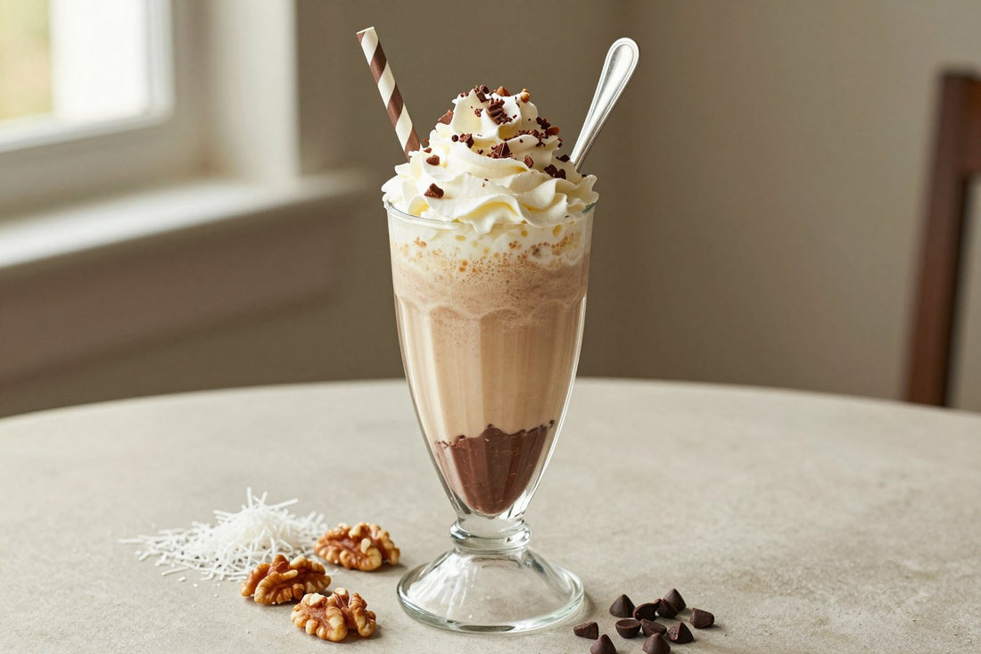 Seven-Layer Bar Style Milkshake in a glass