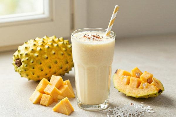 Soursop Coconut Smoothie in a glass