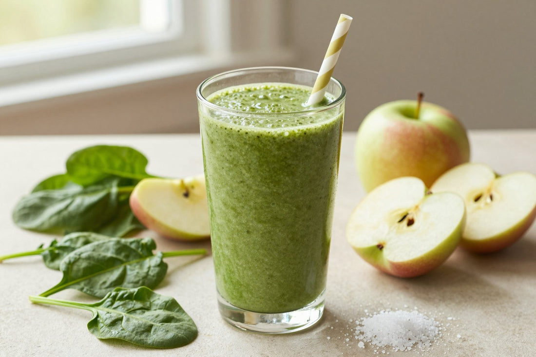 Spinach Apple Smoothie in a glass