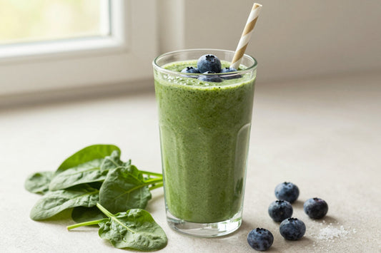 Spinach Blueberry Smoothie in a glass
