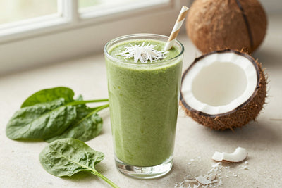 Spinach Coconut Smoothie in a glass