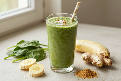 Spinach Ginger Smoothie in a glass