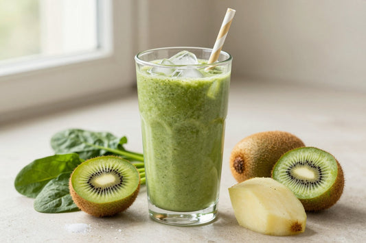 Spinach Kiwi Smoothie in a glass