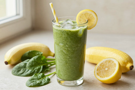 Spinach Lemon Smoothie in a glass