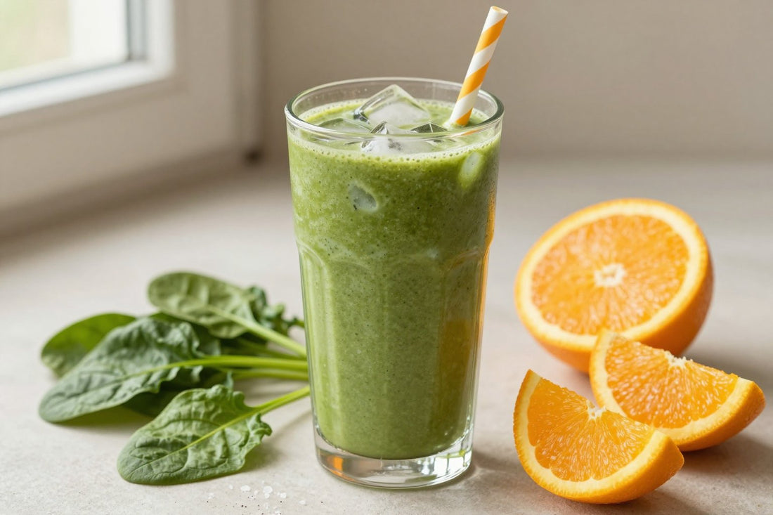 Spinach Orange Smoothie in a glass