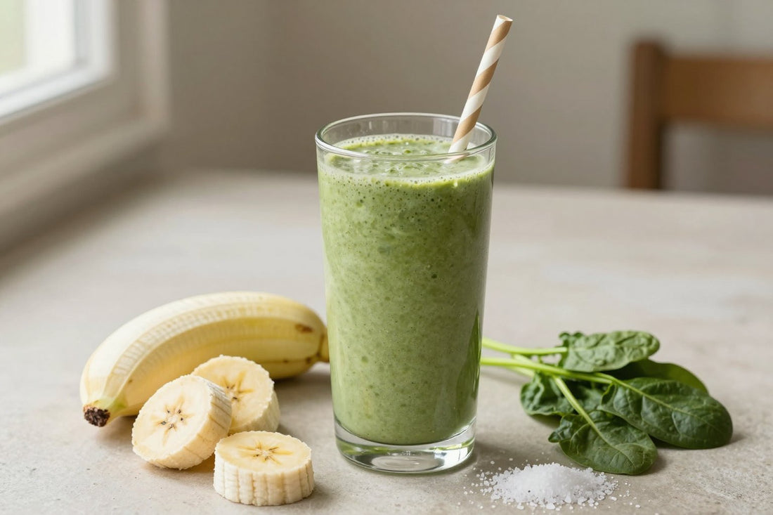 Spinach Tropical Smoothie in a glass