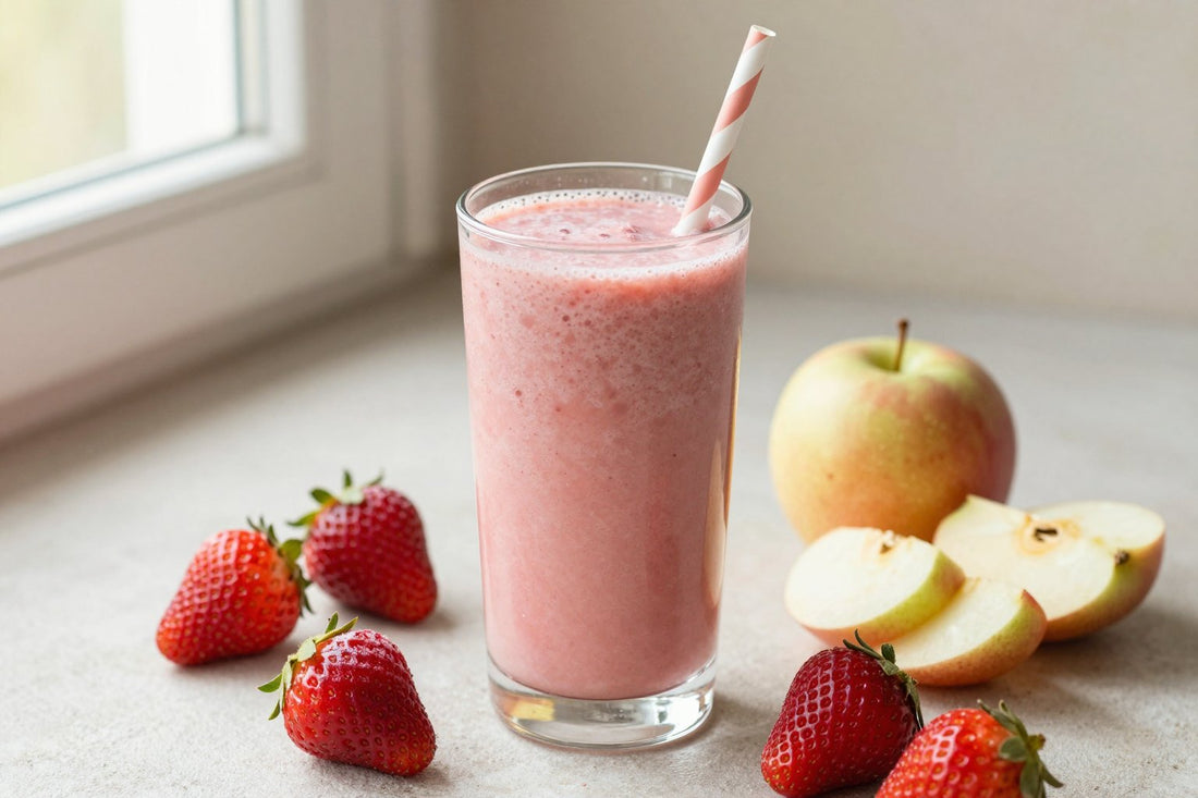 Strawberry Apple Smoothie in a glass