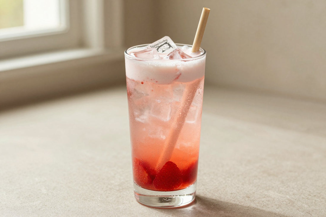 Strawberry Cream Soda in a glass