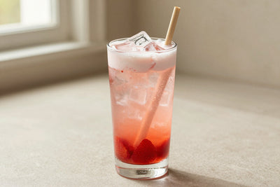Strawberry Cream Soda in a glass