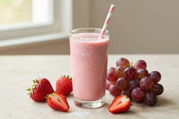 Strawberry Grape Smoothie in a glass