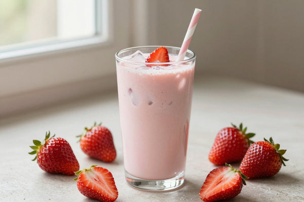 Strawberry Kefir Smoothie in a glass