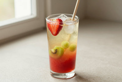 Strawberry Kiwi Refresher in a glass
