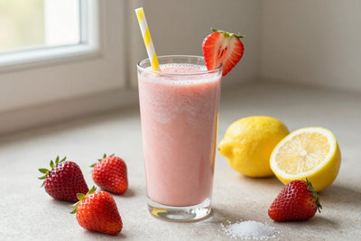 Strawberry Lemon Spring Smoothie in a glass