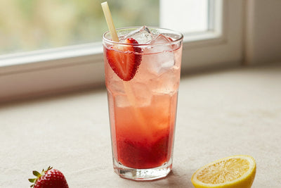 Strawberry Lemonade in a glass