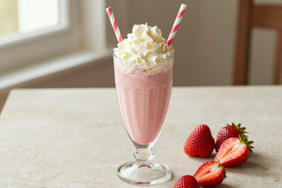 Strawberry Malt in a glass