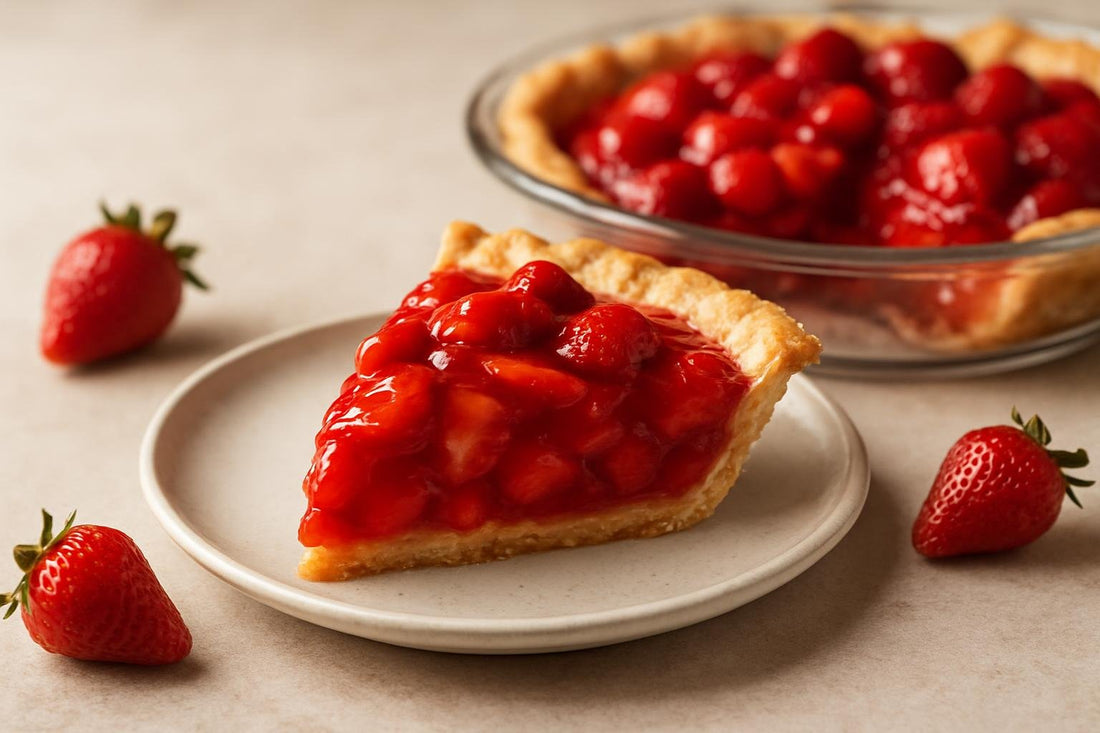 Slice of strawberry pie