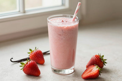 Strawberry Vanilla Smoothie in a glass