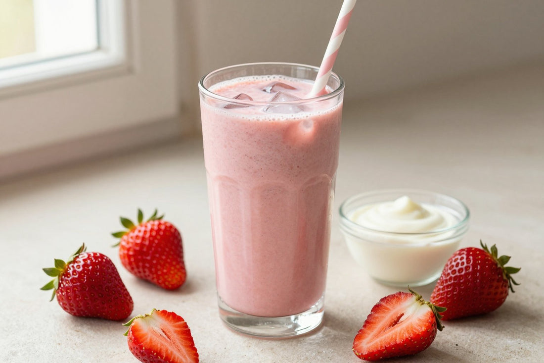 Strawberry Yogurt Smoothie in a glass