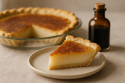 Slice of sugar cream pie