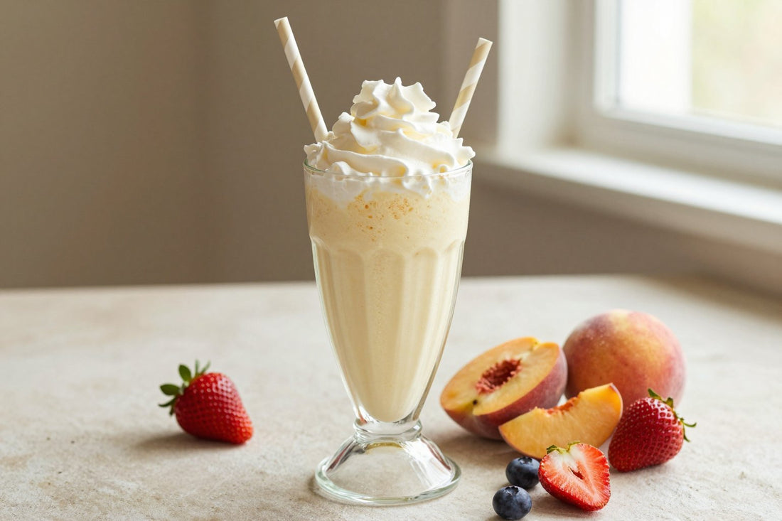 Summer Fruit Milkshake in a glass