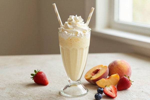 Summer Fruit Milkshake in a glass