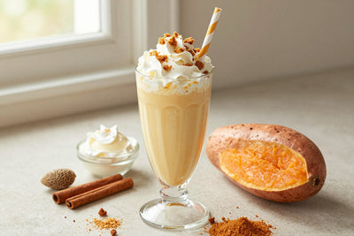 Sweet Potato Pie Milkshake in a glass