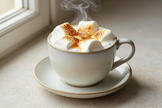 Toasted Marshmallow Milk in a ceramic mug