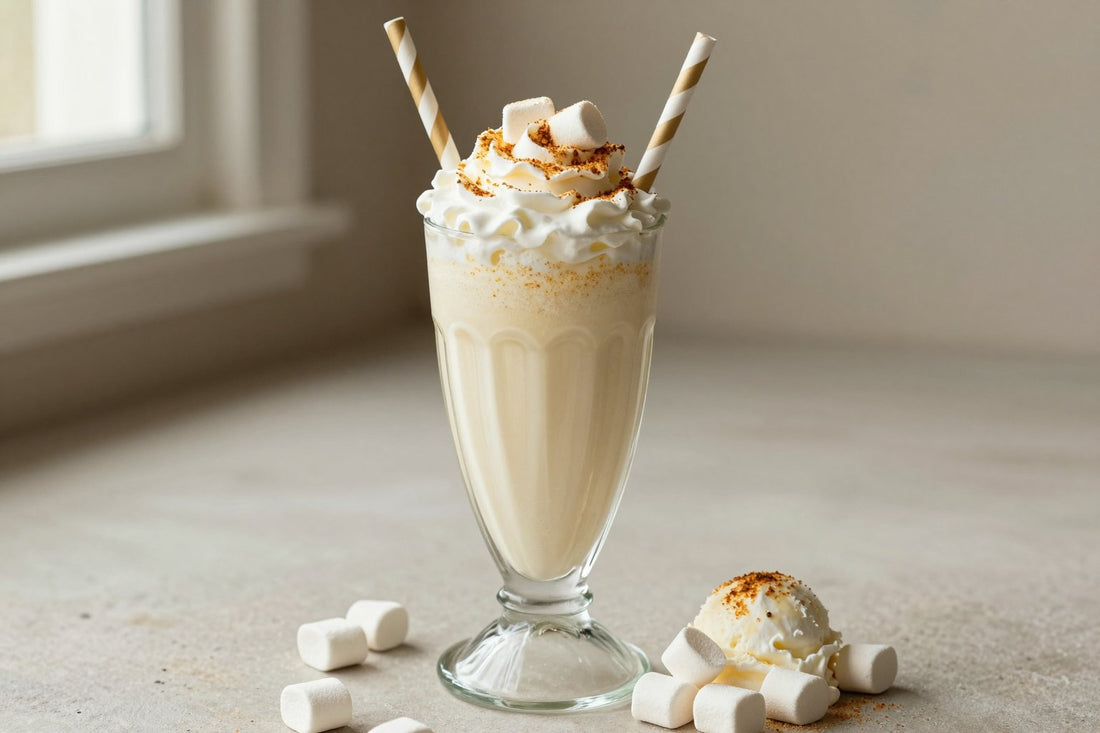 Toasted Marshmallow Milkshake in a glass