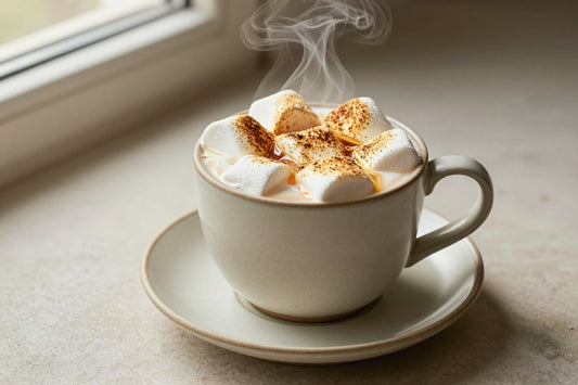 Toasted Marshmallow Steamer in a ceramic mug