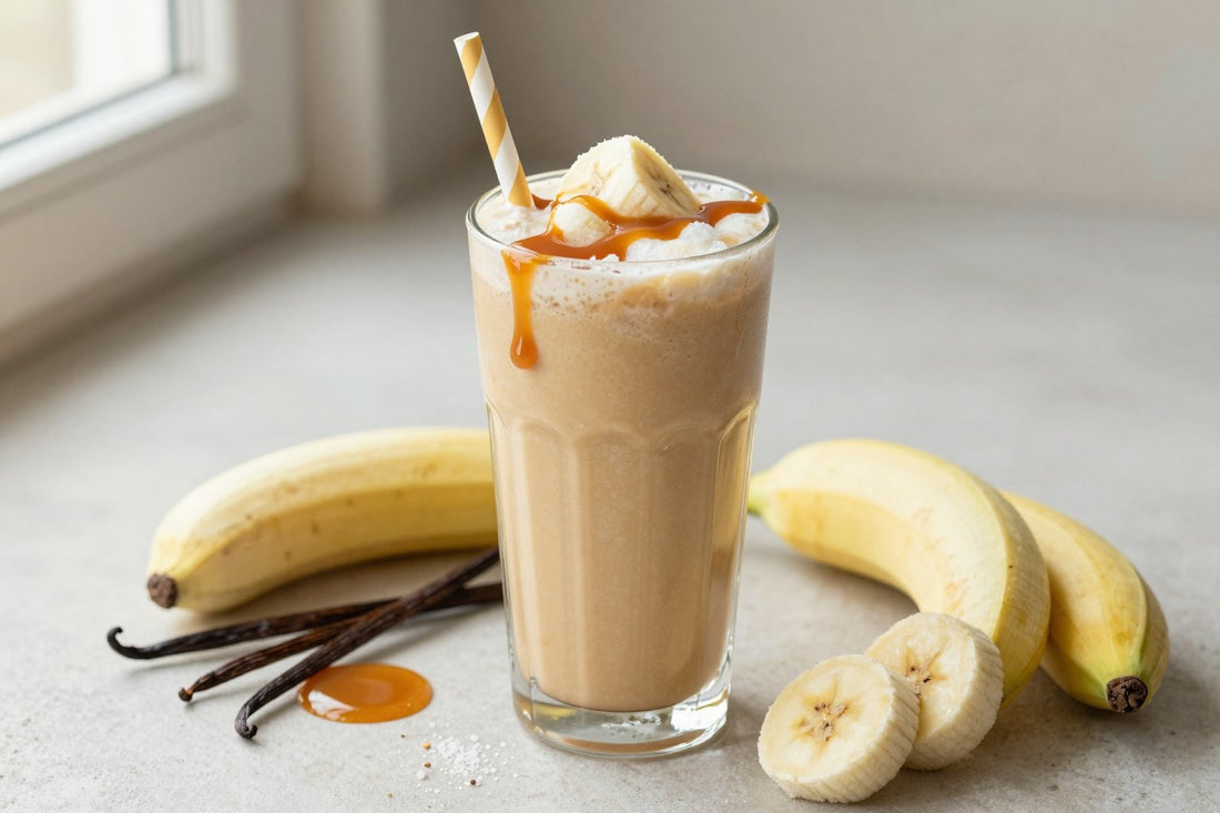 Toffee Vanilla Smoothie in a glass