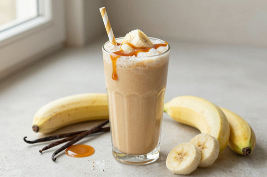 Toffee Vanilla Smoothie in a glass