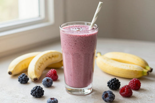 Triple Berry Smoothie in a glass