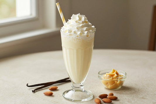 Vanilla Almond Milkshake in a glass