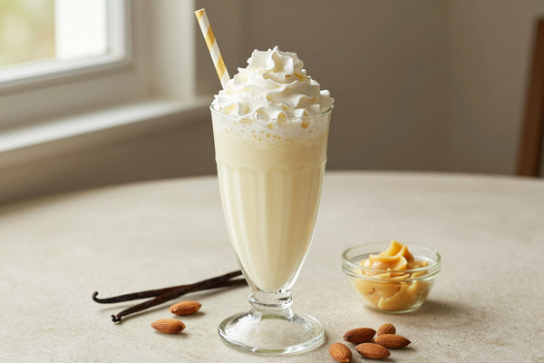 Vanilla Almond Milkshake in a glass
