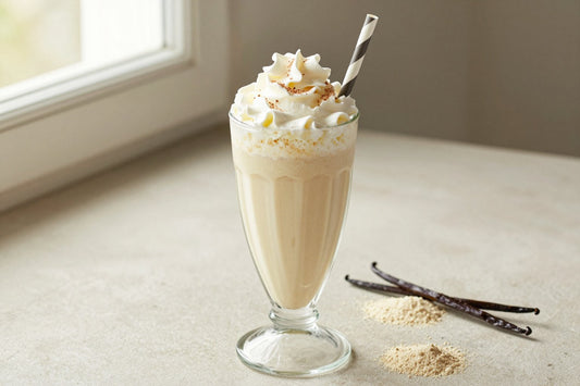 Vanilla Bean Malt in a glass