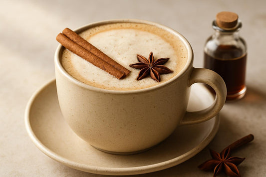 Vanilla Chai Espresso Latte in a ceramic mug