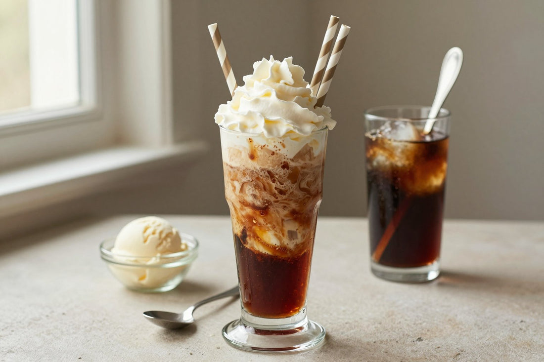 Vanilla Cola Float in a glass